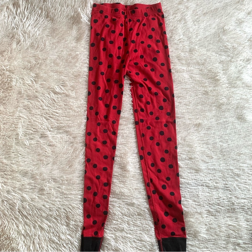 Hanna Andersson Red w Black Polka Dot Lady Bug PJ’s Size 10 - Picture 4 of 6